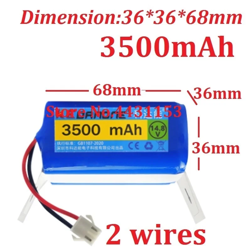 

3500mAh Li-ion Battery Pack For REDMOND REB-R670S Robot Vacuum Cleaner New 181650 14.4V 14..8V 2800mAh