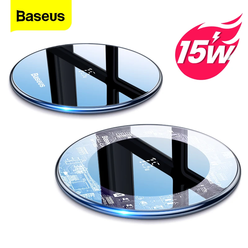 baseus 15w qi wireless charger for iphone 13 12 pro max xs induction fast wireless charging pad for samsung xiaomi mi 10 huawei free global shipping