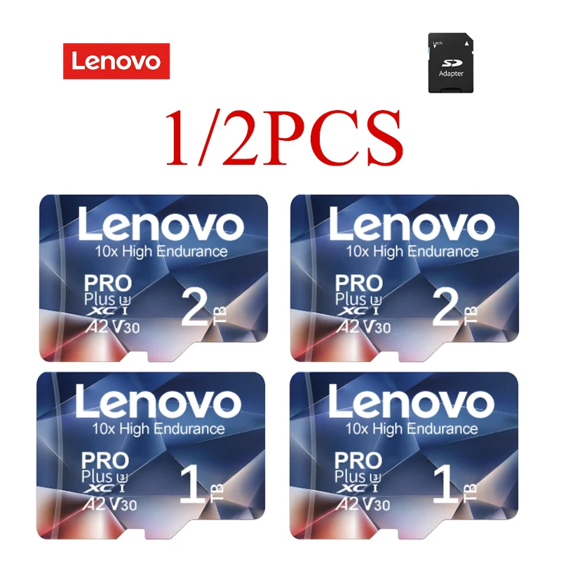 

1/2PCS Lenovo A2 V30 2TB Micro TF SD Card 1TB Memory Cards 128GB 256GB 512GB Flash SD/TF Memory Card For Nintendo Switch Games