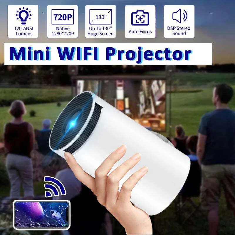 

HY300 Projector Free Style for SAMSUNG XiaoMi Android WIFI Home Cinema 720P Outdoor 1080P HD 4K Supported HDMI USB