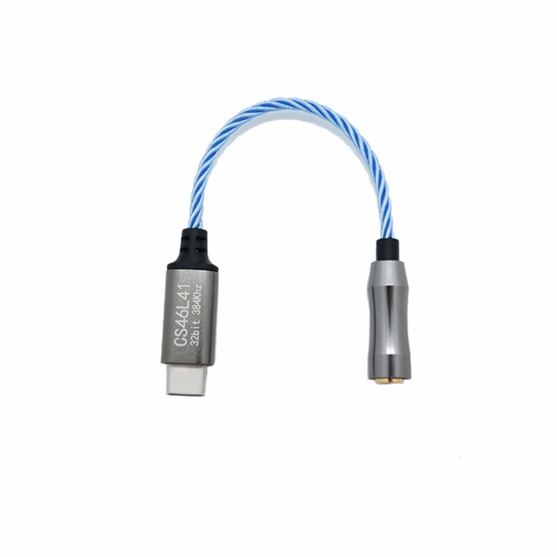 

Лучшие предложения, цифровой Hi-Fi усилитель для наушников типа C до 3,5 мм, чип CS46L41, декодирование ЦАП, аудиоадаптер, кабель для Android Win10