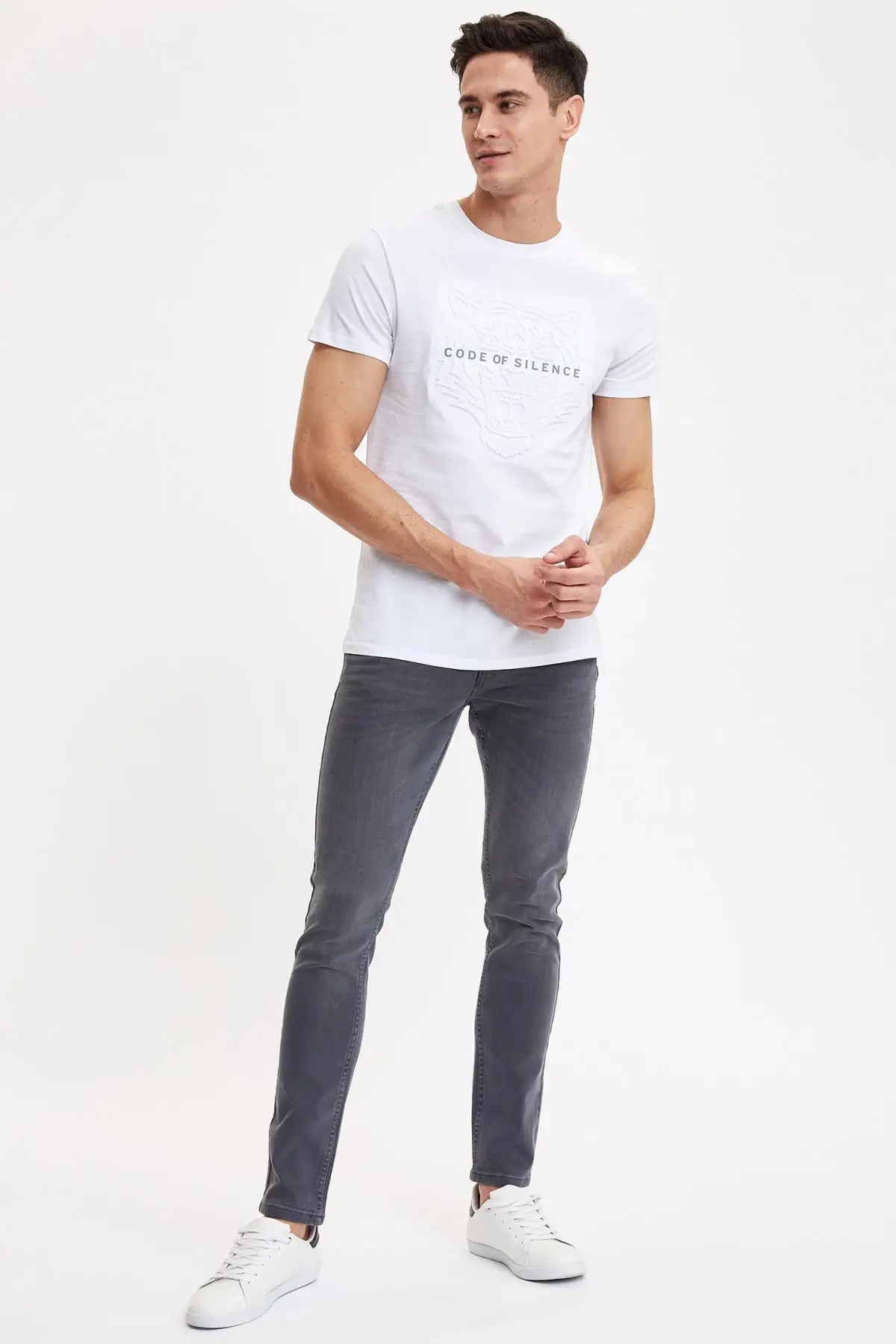 DeFacto весенние мужские Tops & Tees Slim Fit футболки с короткими рукавами для маленьких