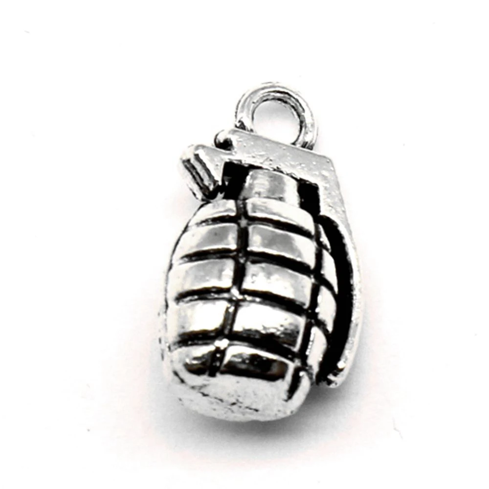 

Hand Grenade Charm For Making Jewelry Diy Finding 25pcs 10x17mm