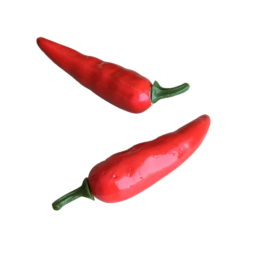 

50 Pcs Plants Decor Chili Pepper Decor Miniture Decoration Play Pepper Photo Garland Realistic Pepper Fake Vegetables