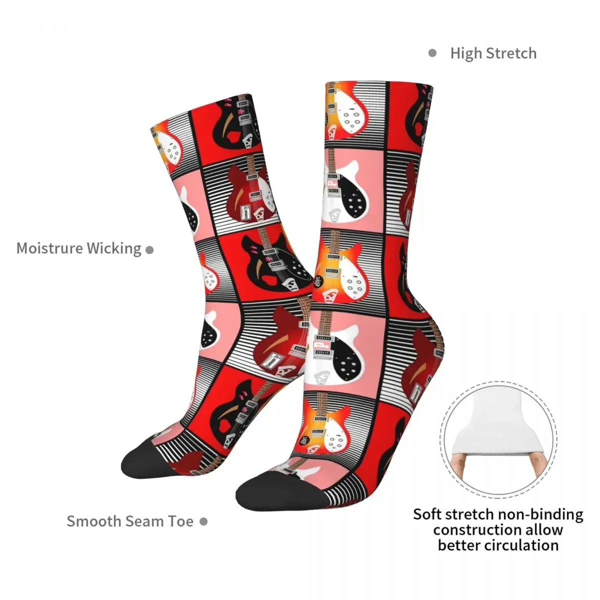 Носки Paul Weller's Rickenbackers чулки высокого качества в стиле Харадзюку всесезонные