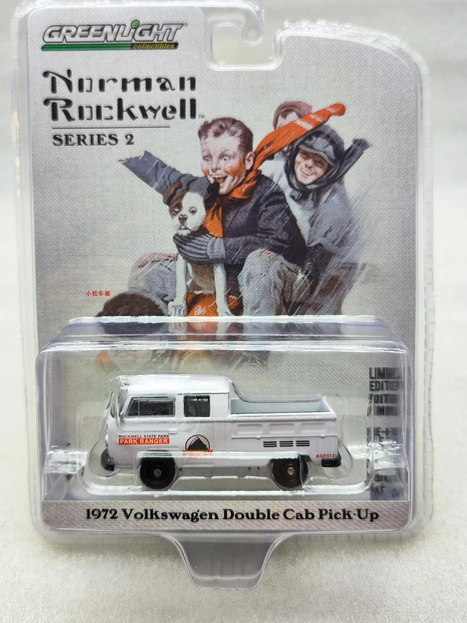 

1: 64 Norman Rockwell series 2-1972 Volkswagen T2 dual cab pickup truck Collection of car models