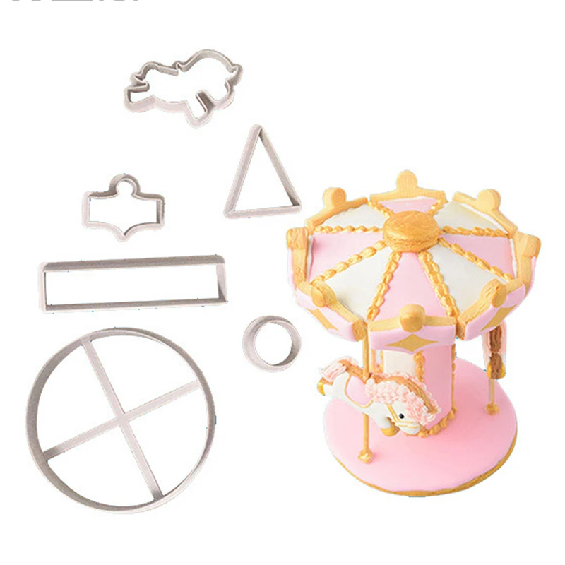 

Carousel Cookie Cutter Fondant Cake Decorating Tool Cookie Cutter Mould Cake Cutter Pastry Baking Sugar Craft Mould