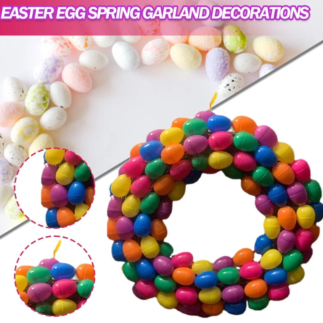 

Пасхальный венок из искусственных пасхальных яиц, весенний декоративный венок для передней двери, стола, камина, стен, окон, украшение для дома