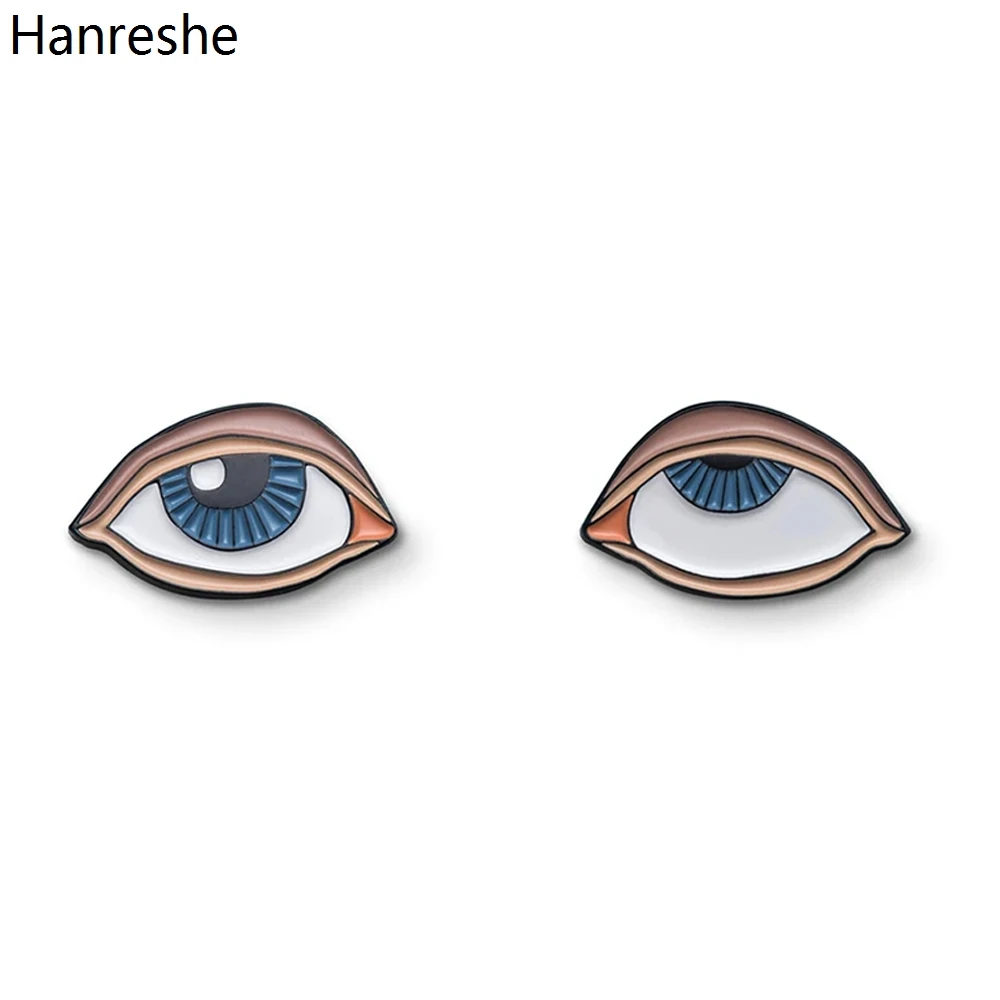 Hanreshe забавная брошь для глаз эмалированная сверкающая апатия глазной шар