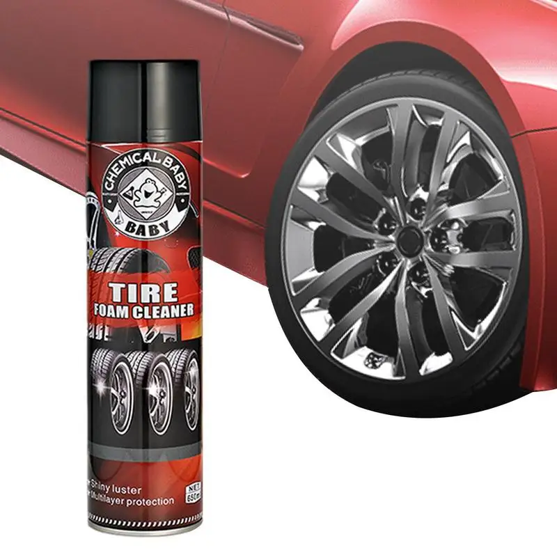 

650ml Car Tire Shine Brightener Wheel Type Gloss Spray Tire Polish Sealing Wax Hydrophobic Coating Cleaner Car Wash