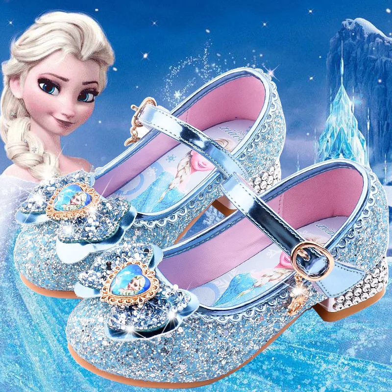 

Босоножки для девочек Disney, Летние Детские Босоножки с открытым носком для маленьких девочек, босоножки для принцесс Эльзы, Размеры 25-35