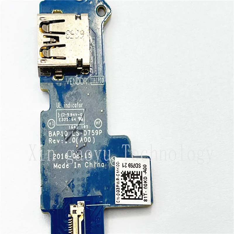Оригинальная USB-плата для DELL 15 R3 R4 17 R5 BAP10 LS-D759P CN-0G3PWR G3PWR 100% тест в порядке