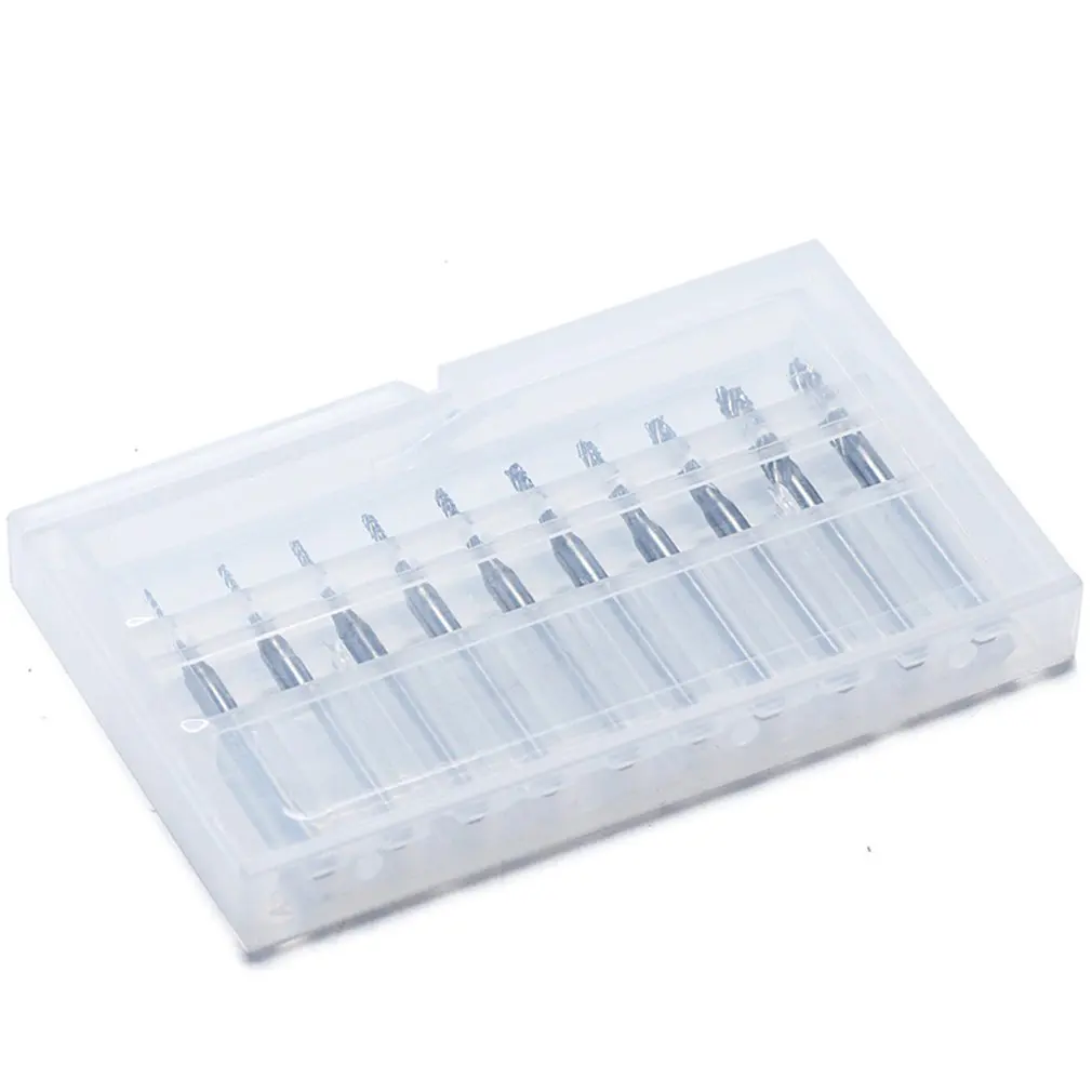 

NEW 10pcs Tungsten Carbide Extended PCB Corn Cutter CNC Engraving Wood Router Corn Milling Cutter PCB Drill