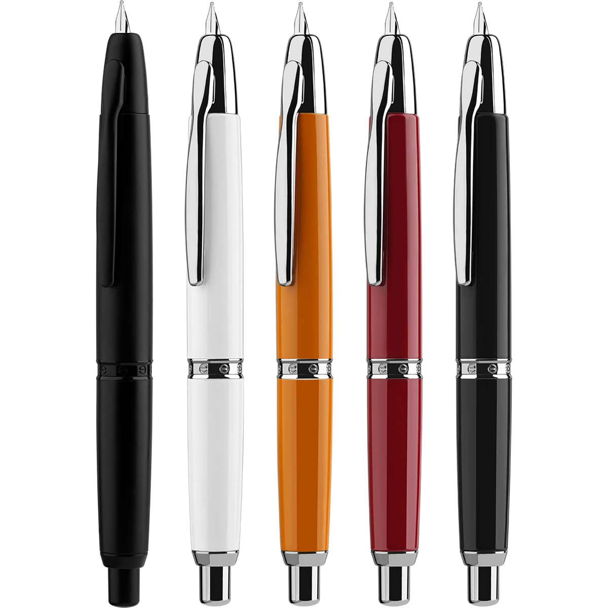 

MAJOHN A1 Press Fountain Pen Retractable Extra Fine Nib 0.4mm Metal Matte Black Ink Pen Converter For Writing Christmas Gifts