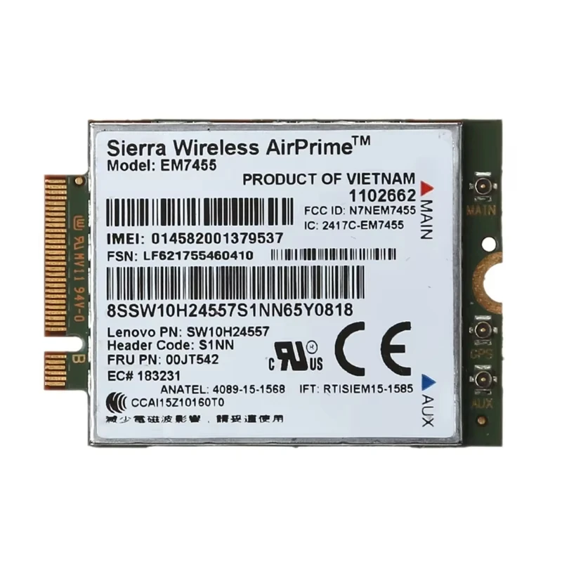 Sierra Wireless EM7455 FRU 00JT542 LTE Cat6 M.2 Модуль 4G WWAN Карта для Thinkpad X260 T460 T460p T460s L460 L560 Yoga 260