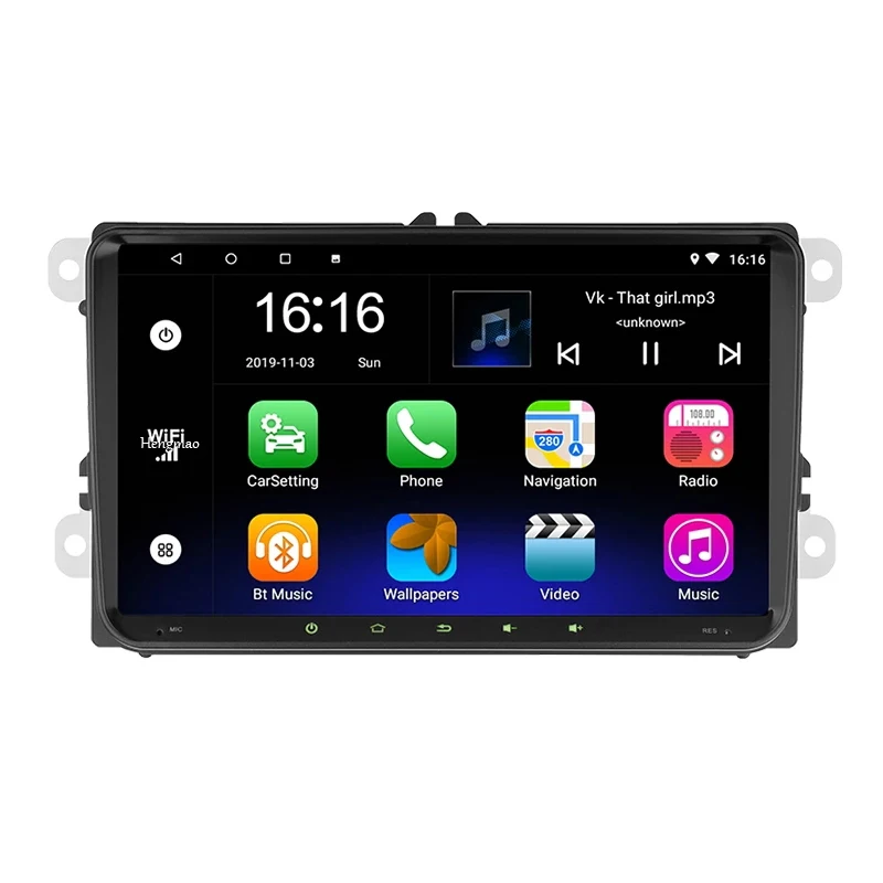 

9 Inch Android Car Stereo for V W Volkswagen Skoda Golf 5 Golf 6 Polo Passat B5 B6 Jetta Seat 2 Din GPS WIFI Mirror Link Camera