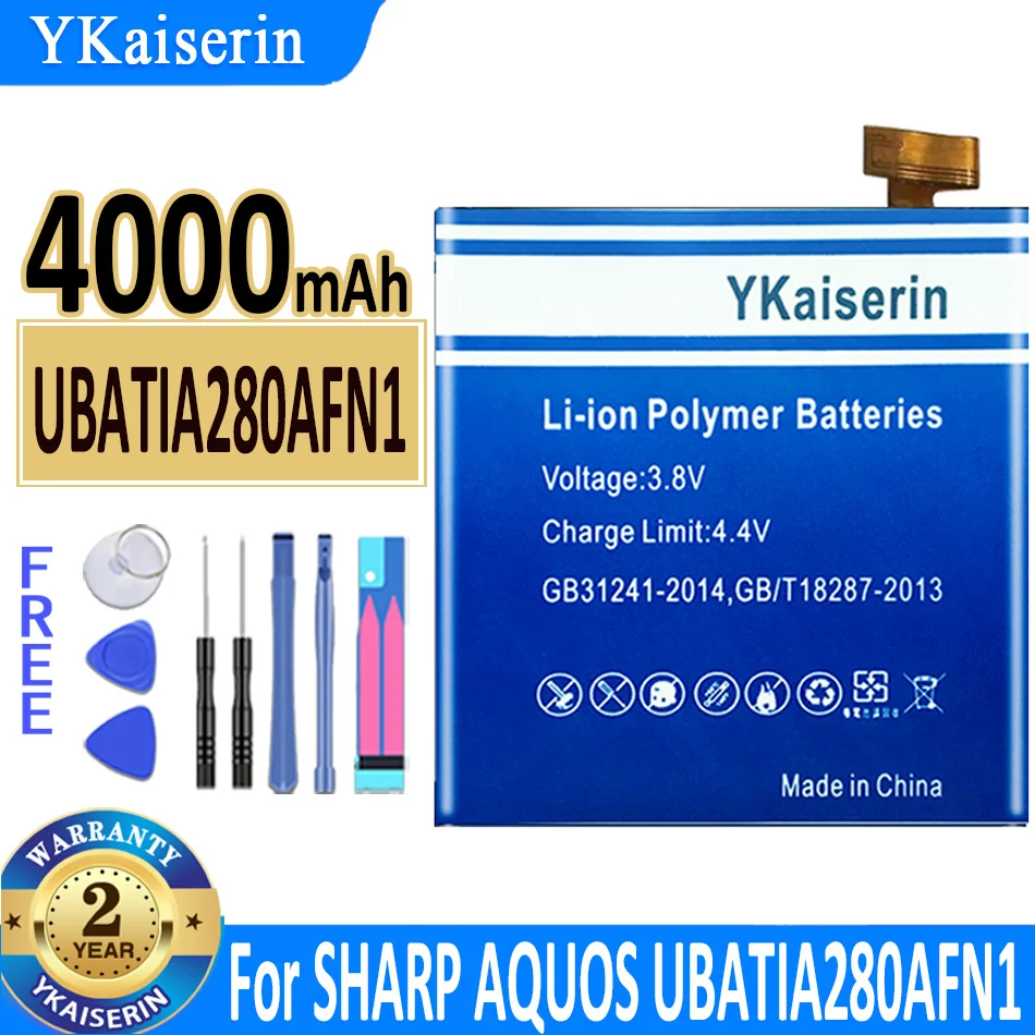 Новый Сменный аккумулятор ykaisсеребрин 4000 мАч UBATIA280AFN1 Аккумулятор для Sharp Aquos R / SH-03J / SHV39 / 605SH аккумулятор + трек №