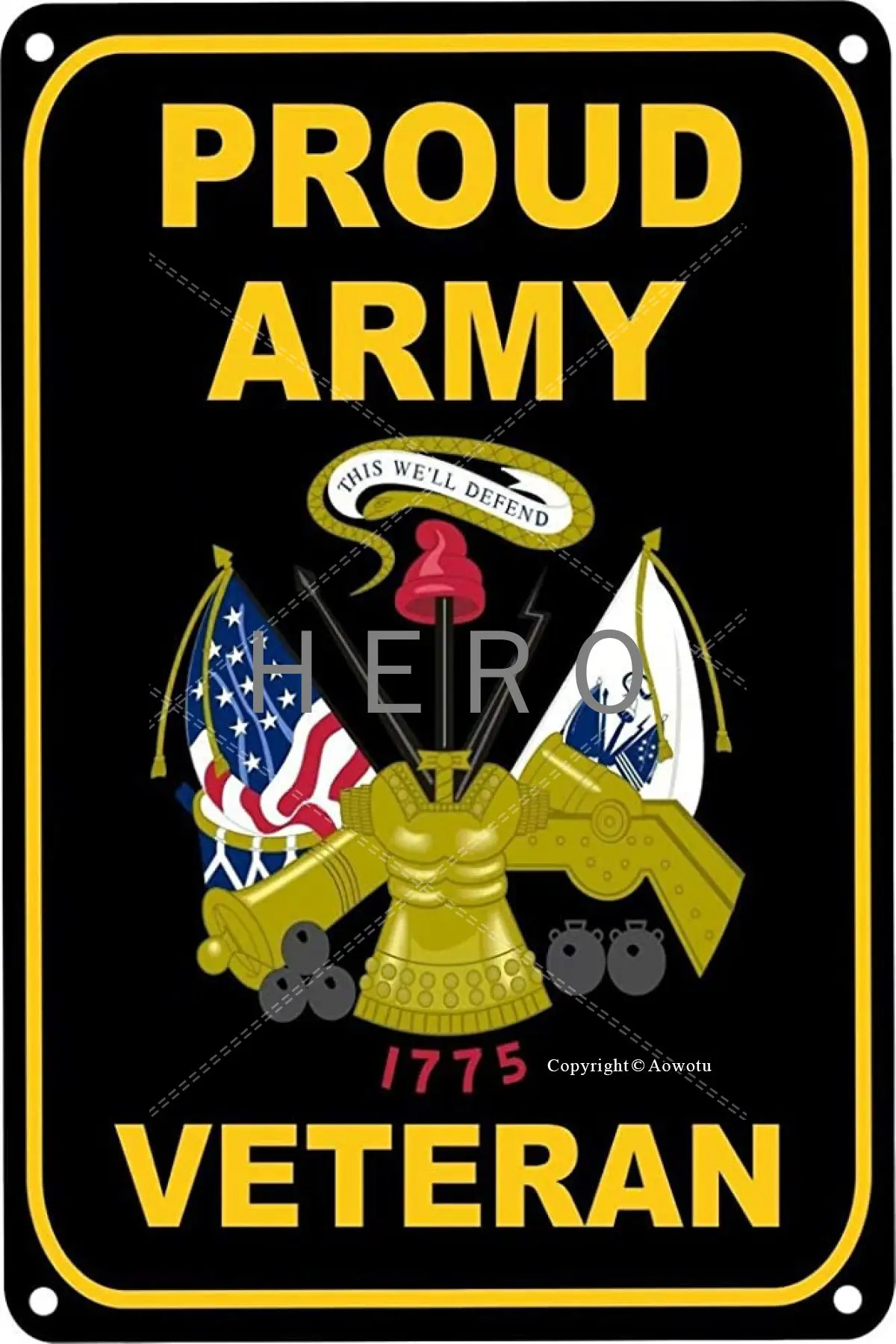 

U.S. Army Logo Military Soldier Vintage Tin Sign Art Iron Painting Rusty Poster Decoration Aluminum plaque