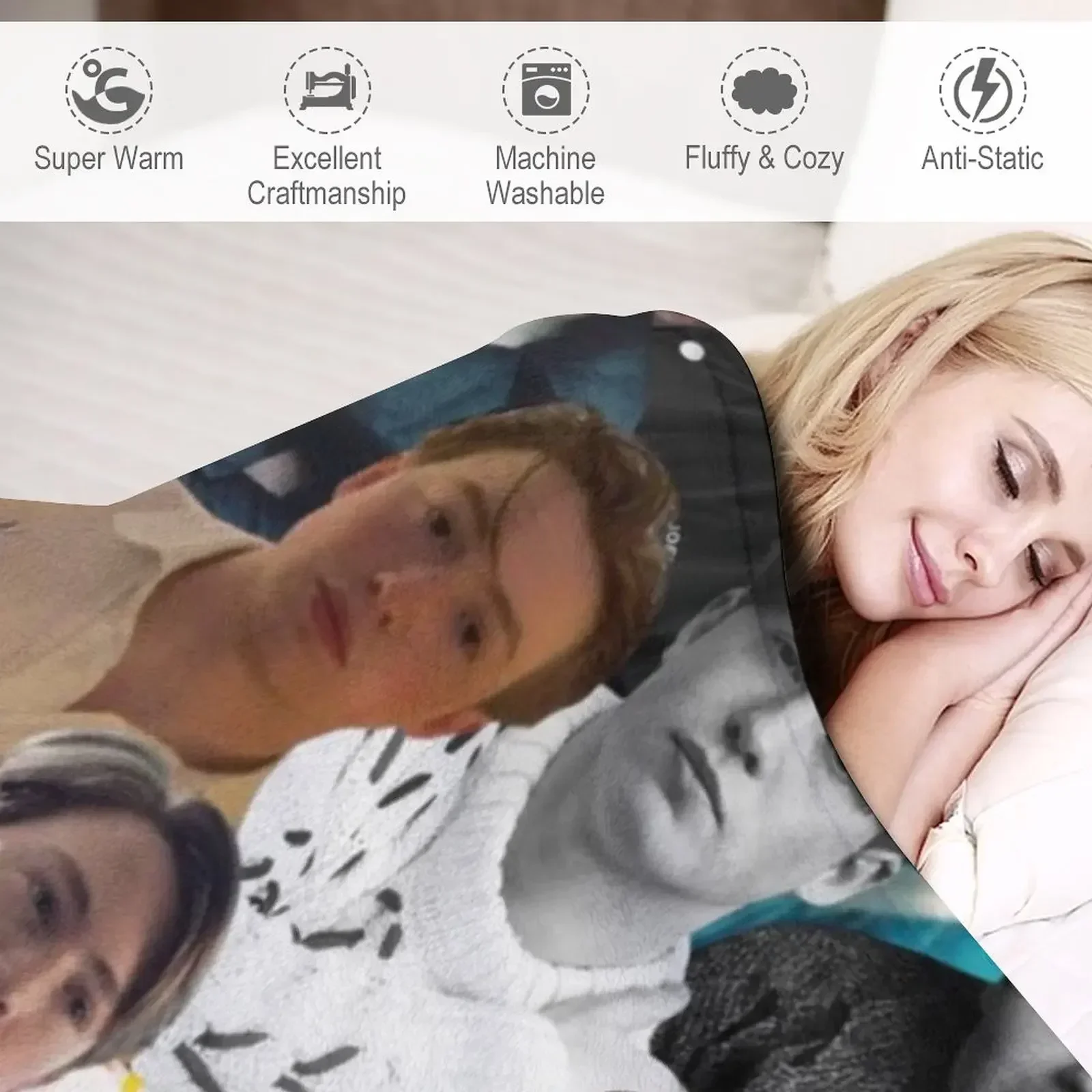 Новый комплект декоративное одеяло с коллажем для фотографий идея подарка на