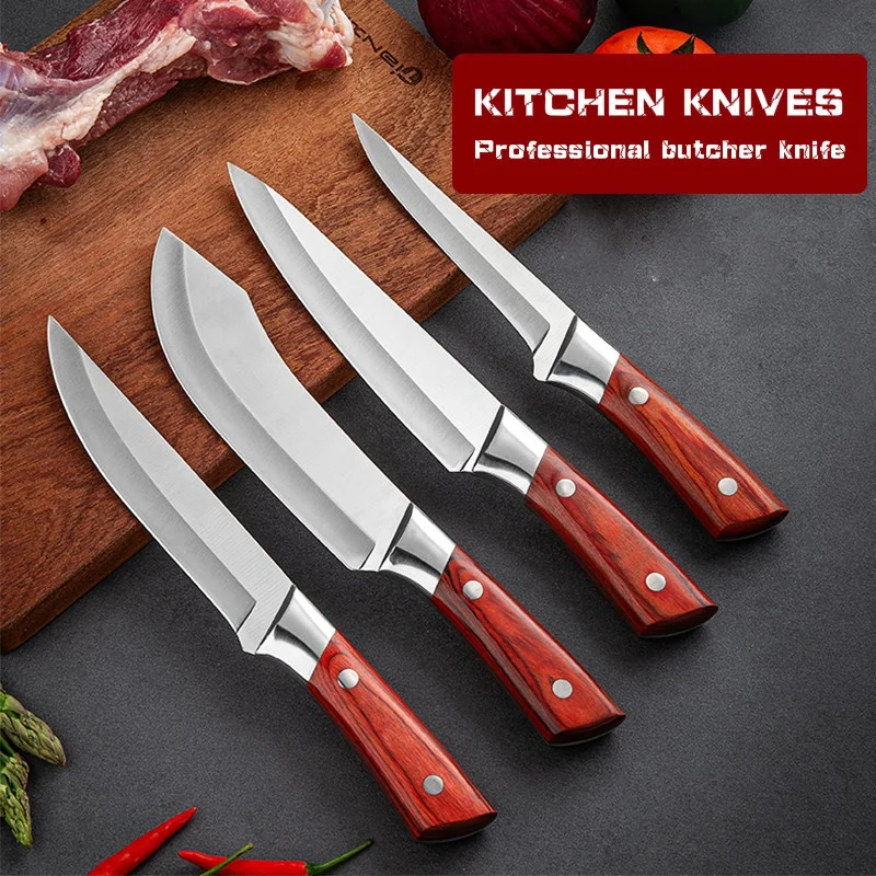 

Stainless Steel Boning Knife Chopping Meat Butcher Chef Knife Household Kitchen Knife Boning Slicing Cutter Knife Cooking Tools