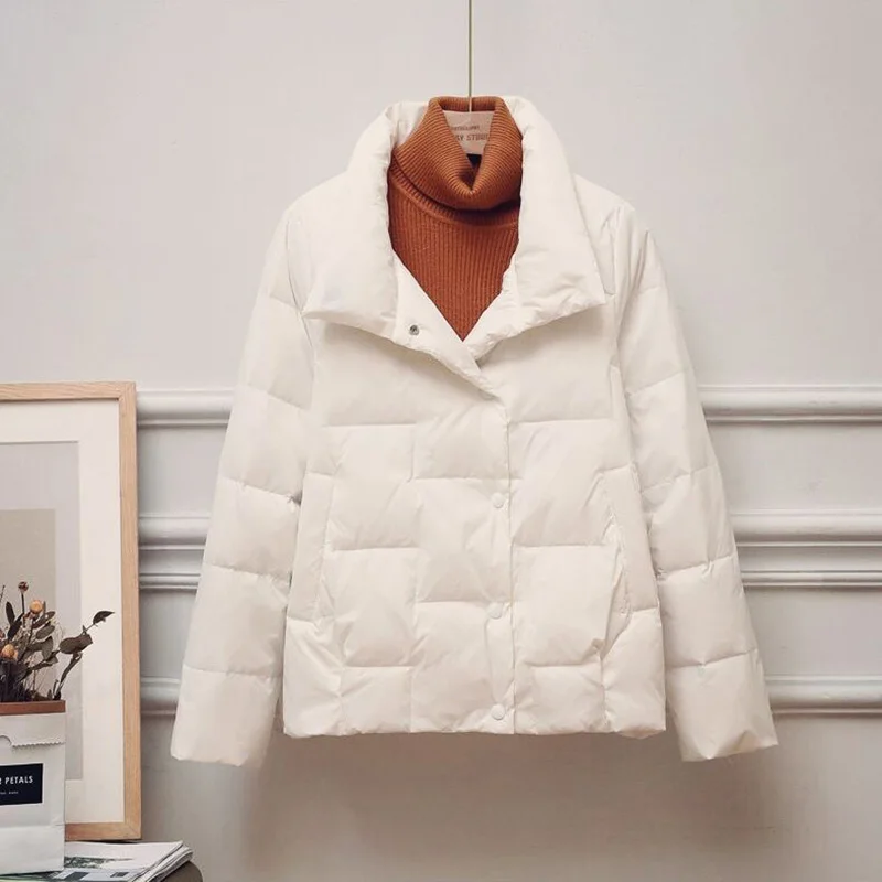 Down Cotton Jacket Women 2023 New Winter Clothes Korean Loose Small Padded Coat Female Large Size Short Lightweight Parkas