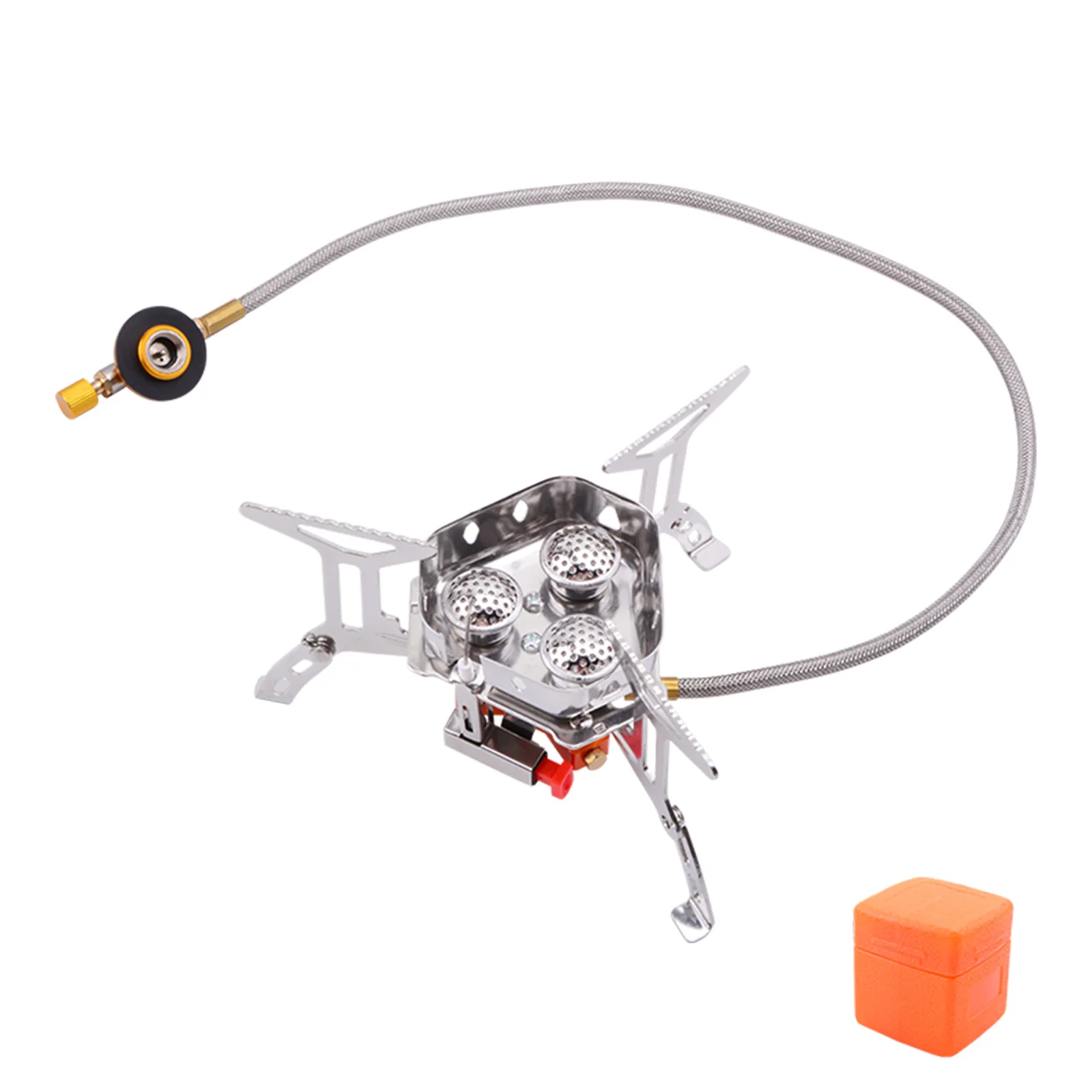 

Портативная газовая горелка, 3 головки, высокая мощность, 304 нержавеющая сталь