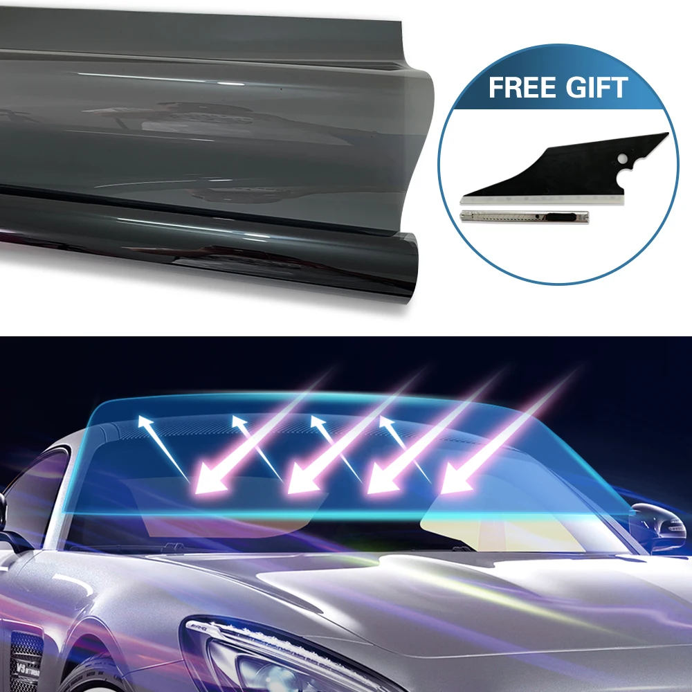 

Car Window Foils 1.9/6.7/71% VLT Solar Films UV Protector Foil 2/4/6m Car Window Tint Film Sun Shade Film Auto Home Window Glass