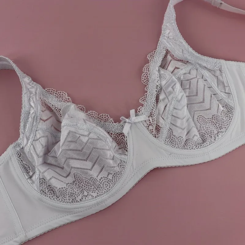 Бюстгальтер женский кружевной пуш-ап с регулируемыми бретелями большие размеры