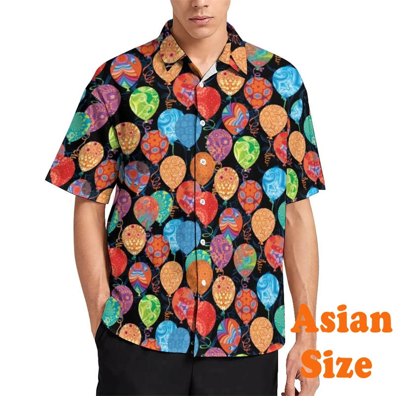 Рубашка с воздушным шаром для собак мужская одежда красочный дизайн