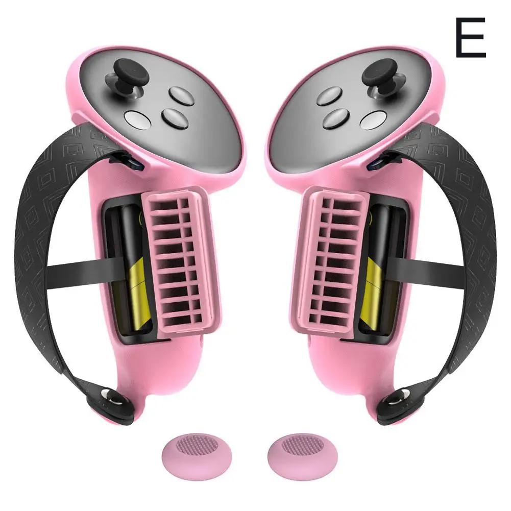 Силиконовый чехол на ручку для Meta Quest 3s с крышкой кнопки защита от падения царапин