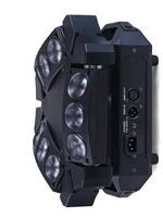 hot sale 1pcs moving head light mini led spider 9x3w rgbw 4in1 full color beam lights with 1219 512 dmx channel fast shipping