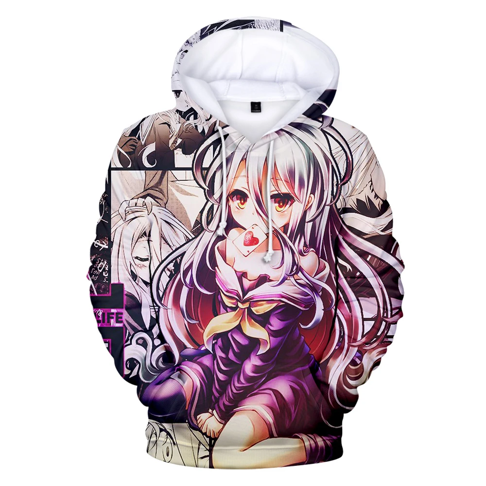 

Новинка, забавные толстовки в стиле хип-хоп с 3D принтом из мультфильмов «NO GAME NO LIFE», мужские/женские/Детские повседневные толстовки, пуловер...