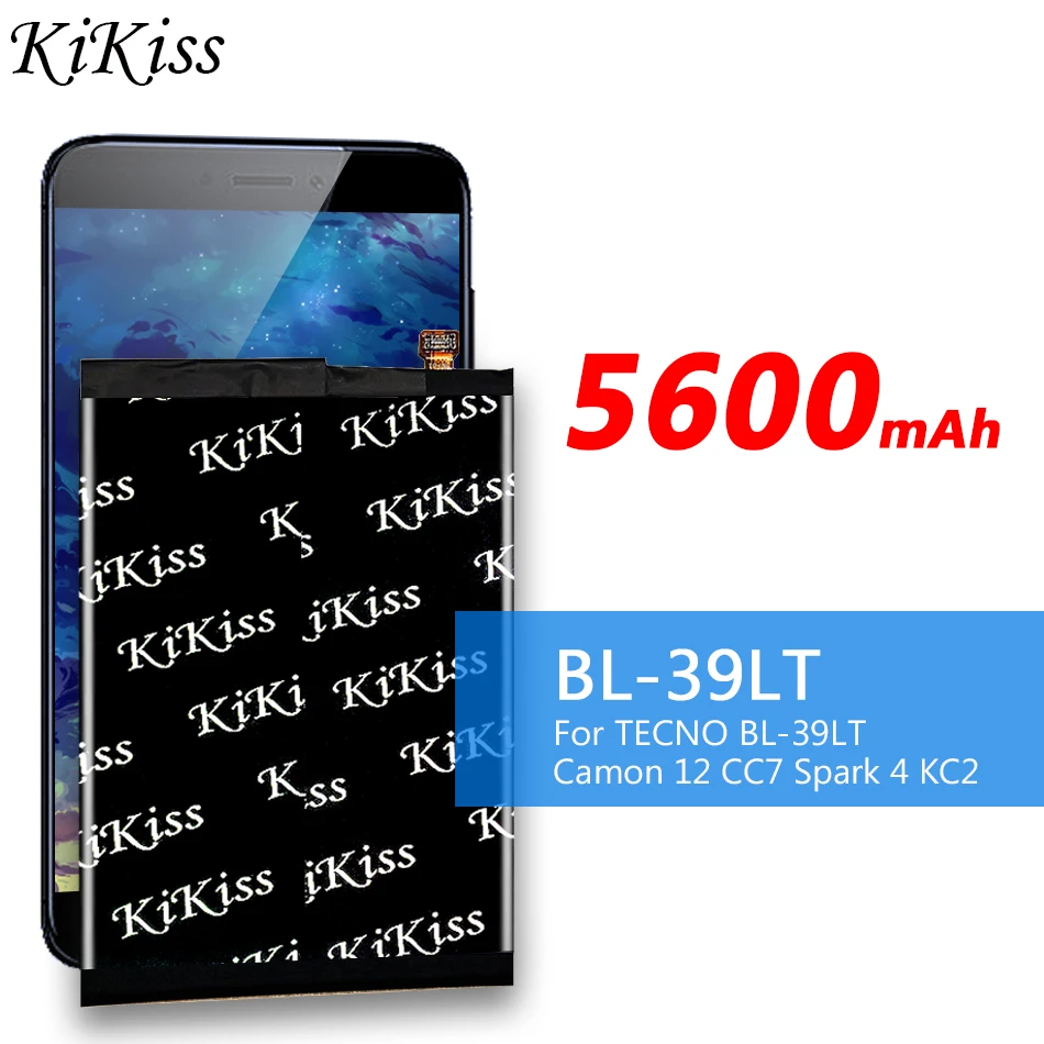 

KiKiss High Capacity 5600mAh BL-39LT Battery For tecno BL-39LT for Camon 12 Camon12 KC8 CC7 CC6 (Camon12Air) BB4i Spark4 KC2 KC3