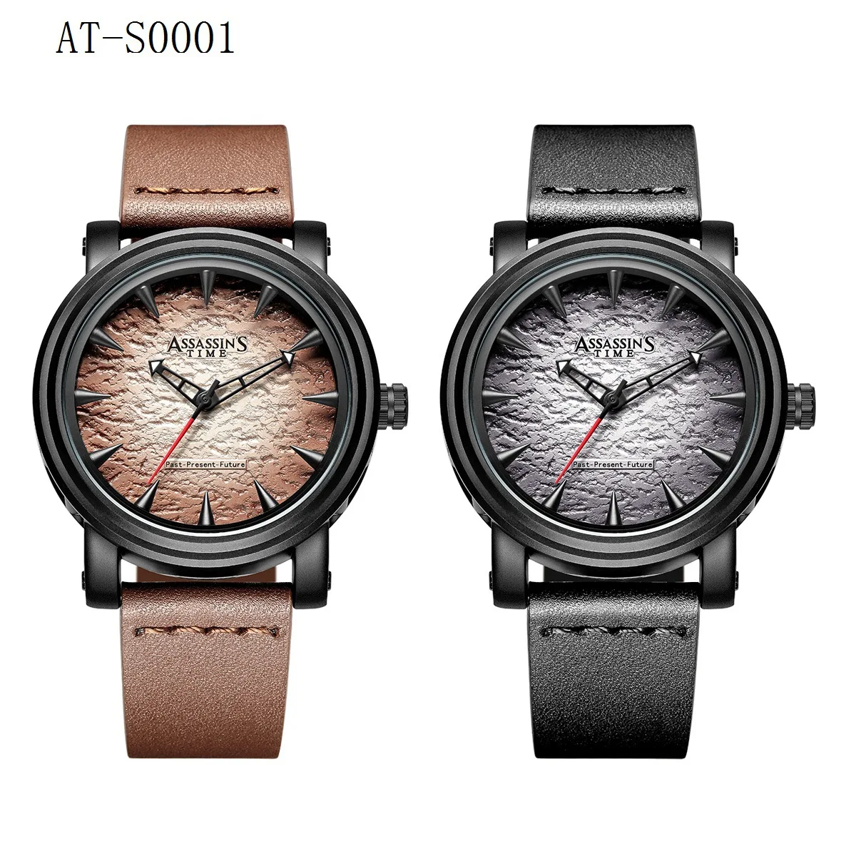 Time Assassin Brand Men's Watch Fashion Belt Round Watch Foreign Trade Online Hot Spot Watch Men