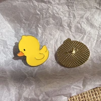 little yellow duck brooch cute cartoon clothes accessories pin badge backpack personality jewelry gift