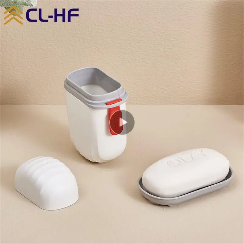 

Bathroom Home Outdoor Hiking Camping Soap Rack Portable Waterproof Soap Container Creative Plastic Soap Dish With Cover