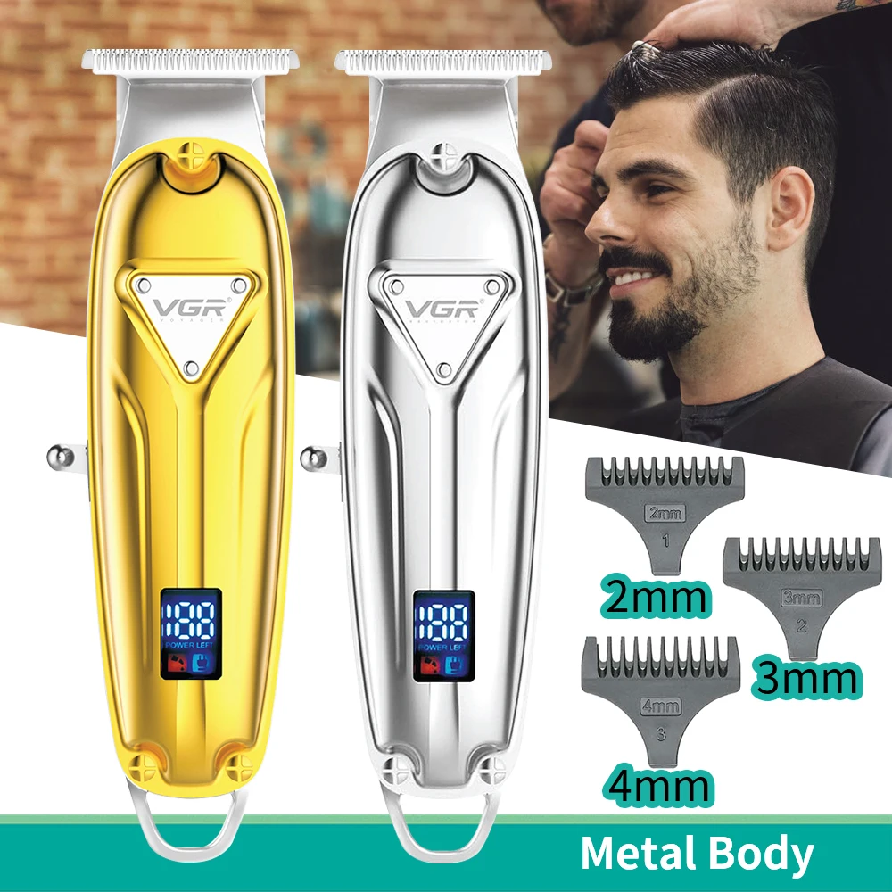 Enlarge VGR Rechargeable Hair Trimmer For Men Shaver Professional Hair Clipper Hair Cutting Machine Barber Accessories Cut Machin Beard