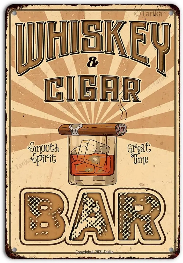 Виски сигар-бар гладкий дух великое время винтажная забавная саркастическая