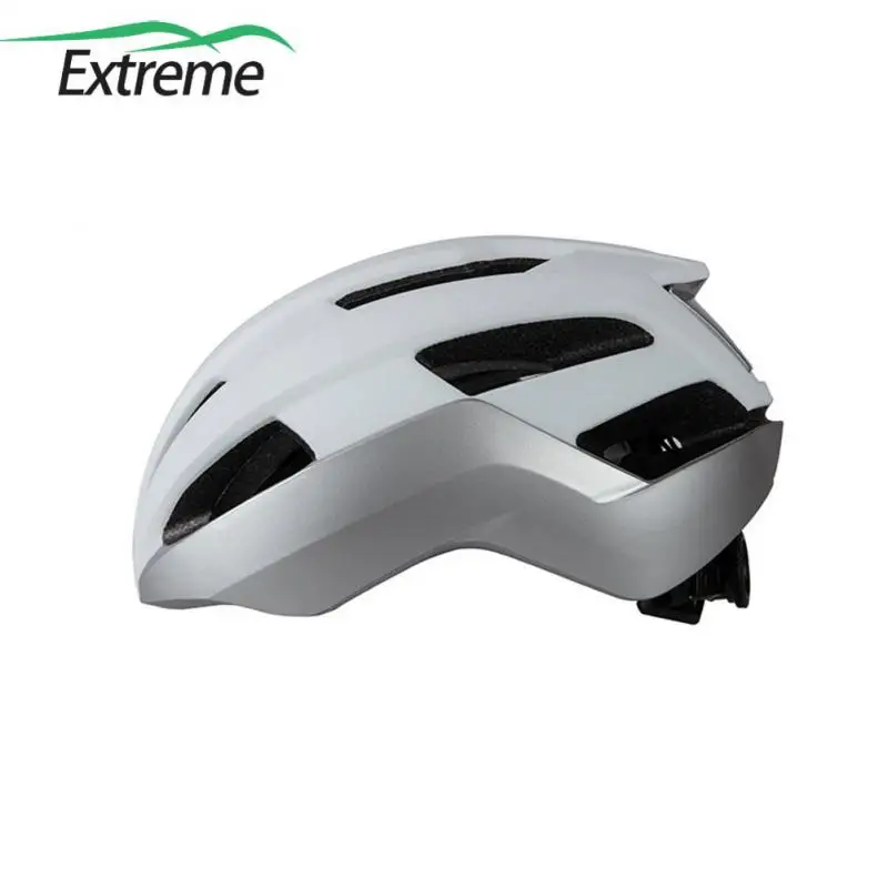 Comfortable Riding Helmet Silver White Lightweight Safety Ha