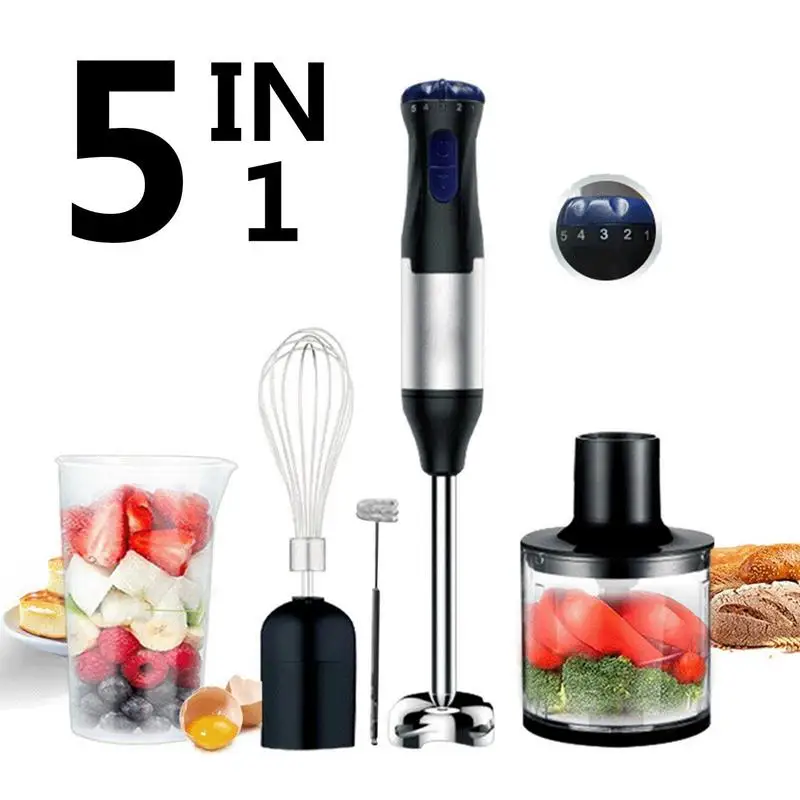 

Hand Blenders Immersion Multifunctional Electric Hand Stick Blender Handheld Mixer Food Processor Chopper Beater Frother 5 in 1