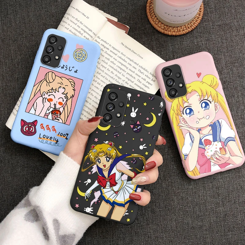 

Sailor Moon Anime Case For Samsung Galaxy A53 5G A32 A52 A52s Cover Cute Soft TPU Phone Case Fundas Coque For Samsung A53 A 53