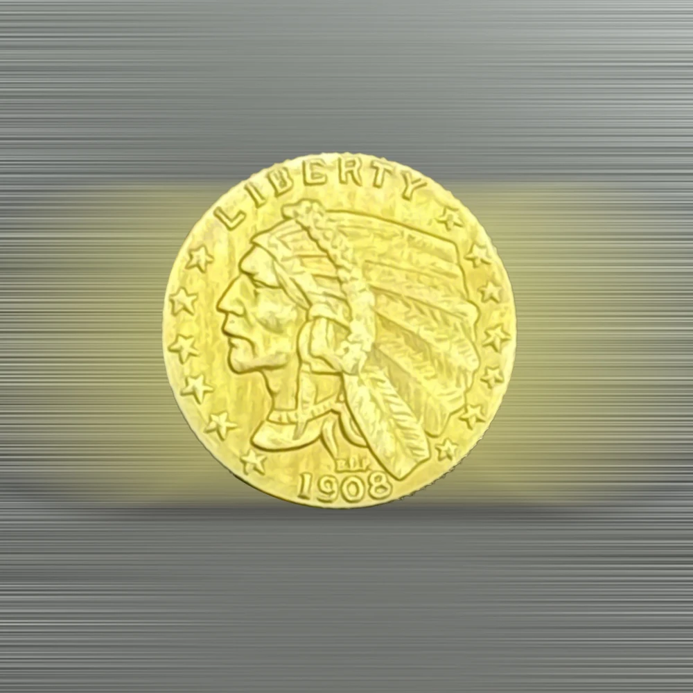 Копия золотой монеты США 1907-1926 года  из меди