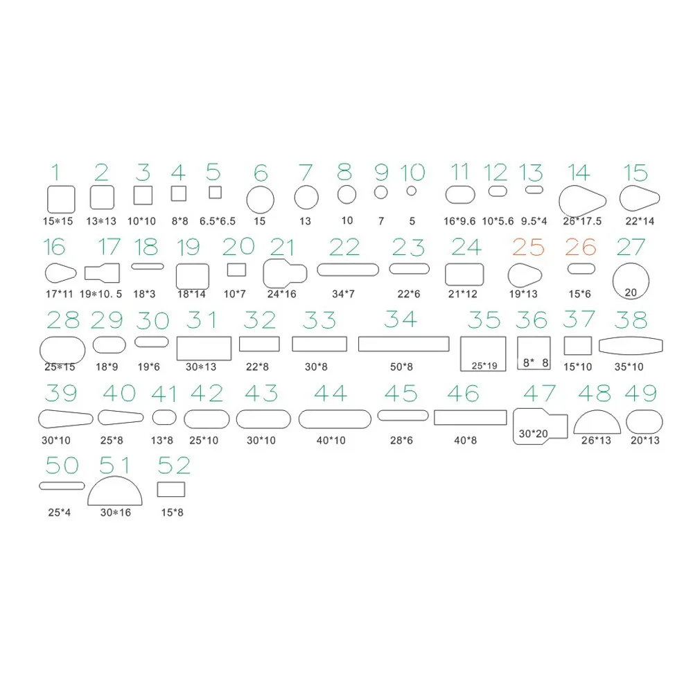 24/39/52/55 шт. дырокол для дырокола ручная работа сделай сам кожаное ремесло тиснение