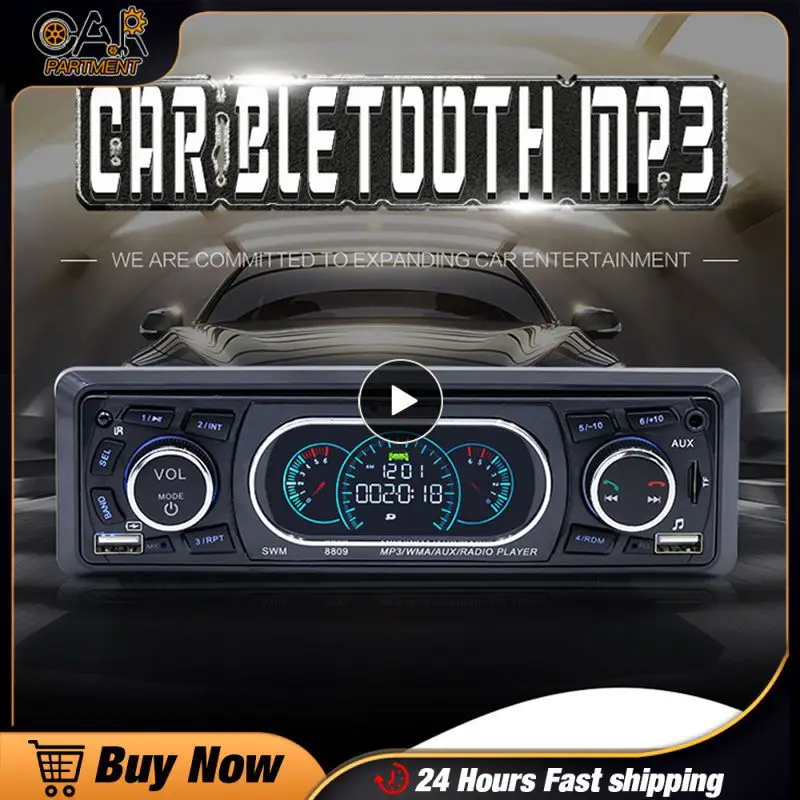 

Автомагнитола 1 Din, Bluetooth, автомобильный стерео MP3-плеер, USB/FM-приемник с беспроводным пультом дистанционного управления, 60 Вт * 4