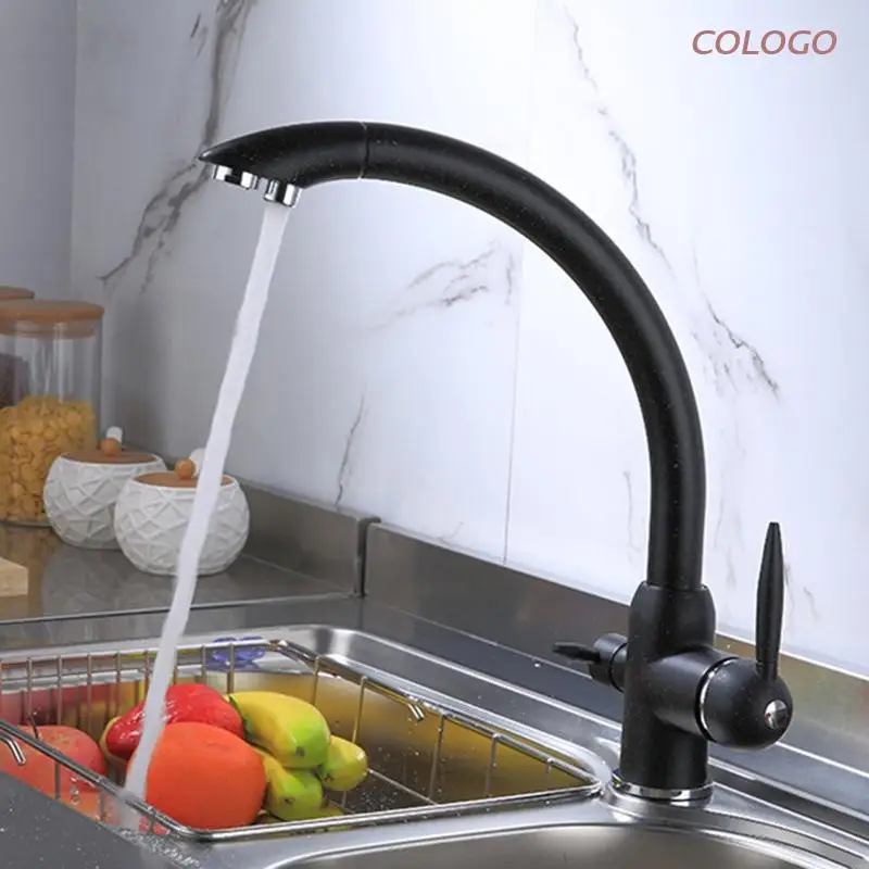 

Drinking Water Faucet 3 in 1 Water Filter Purifier Faucets Double Water Outlet D0LD