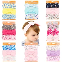 toddler kids headband 0 24 months colorful baby girl hair accessories striped dots headwrap for children 3 pcsset hair bows