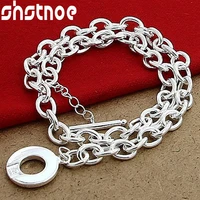 925 sterling silver ot necklace 18 inch chain for man women party engagement wedding gift fashion charm jewelry