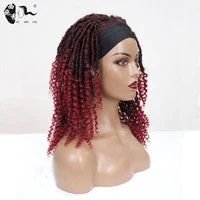 short headband synthetic curly wig for black women scarf glueless velcro design heat resistant fiber cosplay daily lolita wig