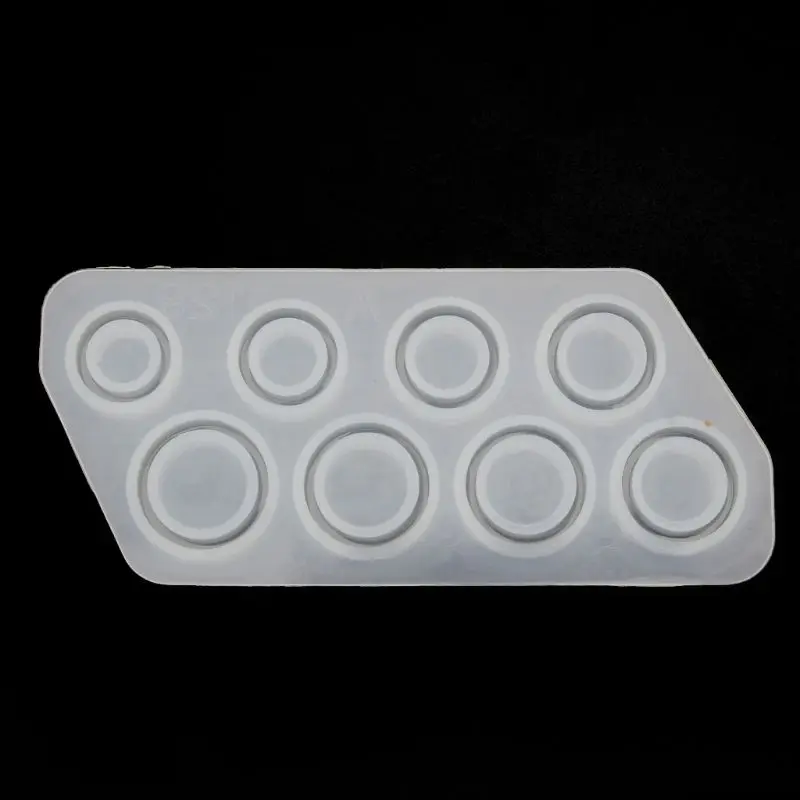 

R3MC 8 Pcs Resin Ring Molds Silicone Molds Assorted Sizes 5-12 for Making Rings DIY Earrings Necklace Pendant Crafts