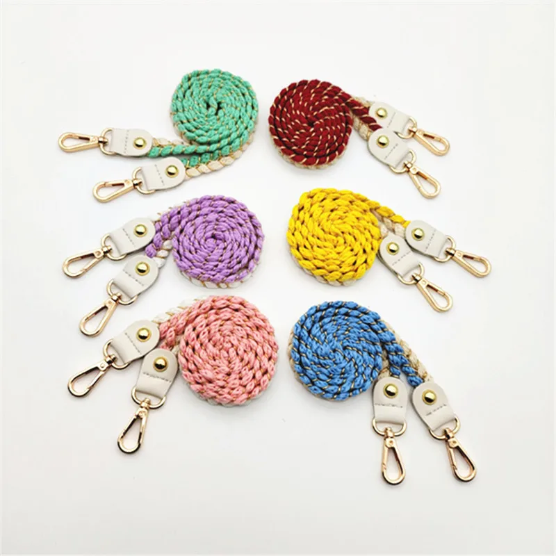 

Узкие ремни для женщин, аксессуары «сделай сам» для вязания крючком, Ширина 1,5 см, новинка, яркий веревочный ремешок на плечо, сумка